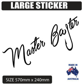 Master Baiter Fishing Sticker, Boat, 4x4