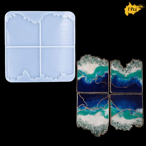 ResinWorld 4 Pack Flower Coaster Molds, Silicone Coaster Molds for Epo –  ResinWorlds