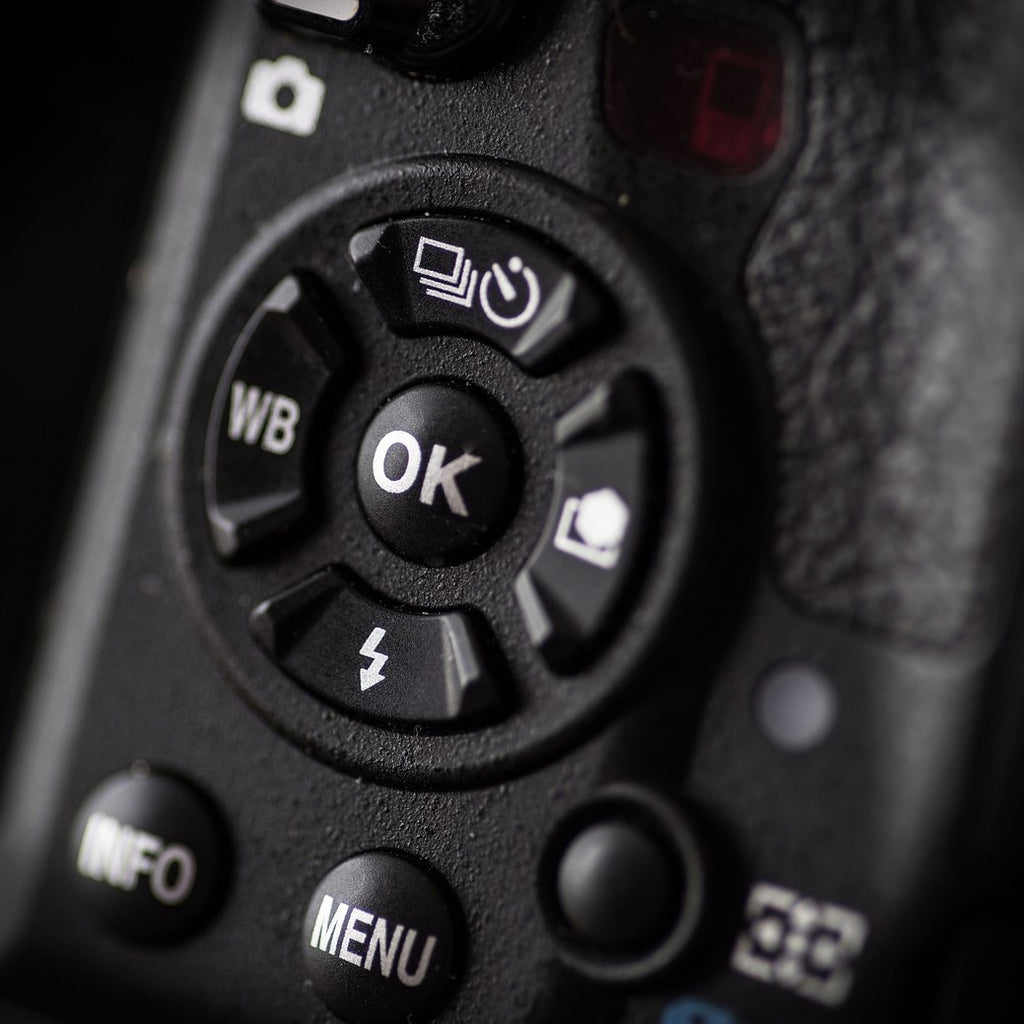 close up of a digital camera's options