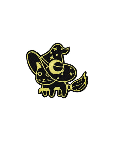 Witchy Broom Cat - Patch