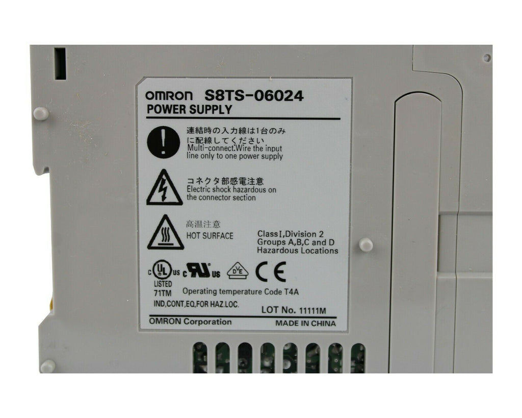 OMRON POWER INDUSTRIAL CONTROL SUPPLY SYSTEM S8TS-06024, 50/60HZ, DC24V, 2.5A