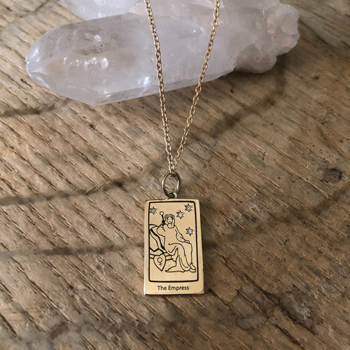 14K Gold Tarot Necklace - 3 Business Days Shipping – RUNDA