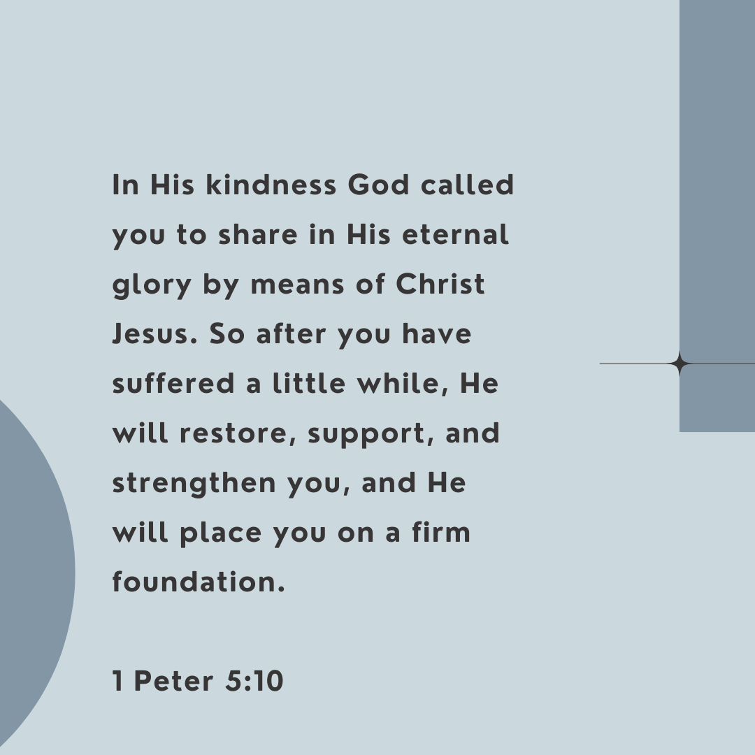 Bible verse for hope | Fresh Start Bible | 1 Peter 5:10