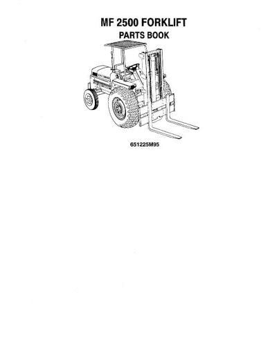 Massey Ferguson 2500 Forklift Parts Manual Farm Manuals Fast