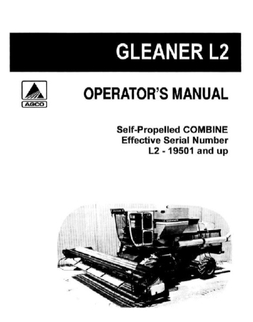 Gleaner f2 combine serial numbers