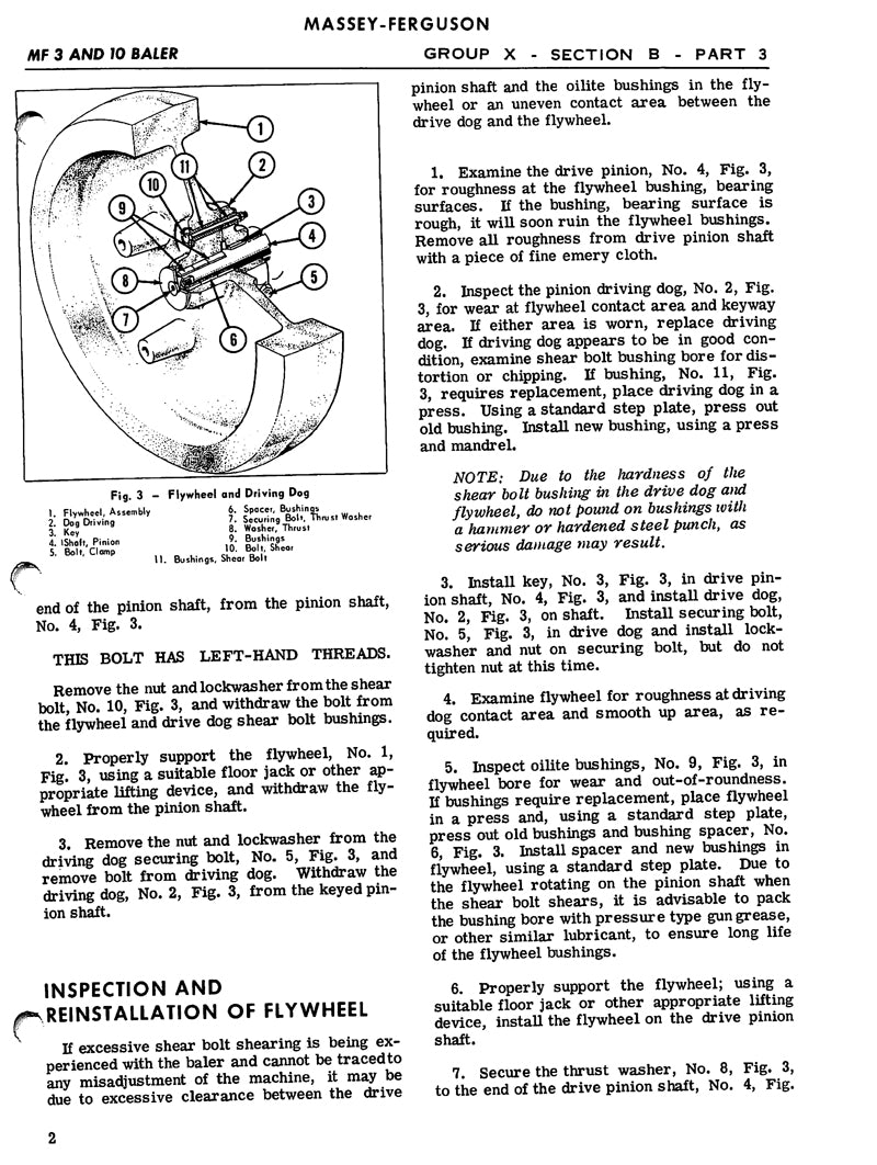 Massey Ferguson 3, 9, 10, and 12 Baler - Service Manual | Farm Manuals Fast