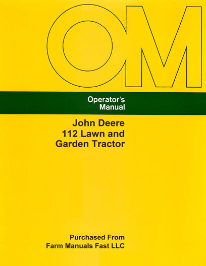 john deere 112 operator manual pdf