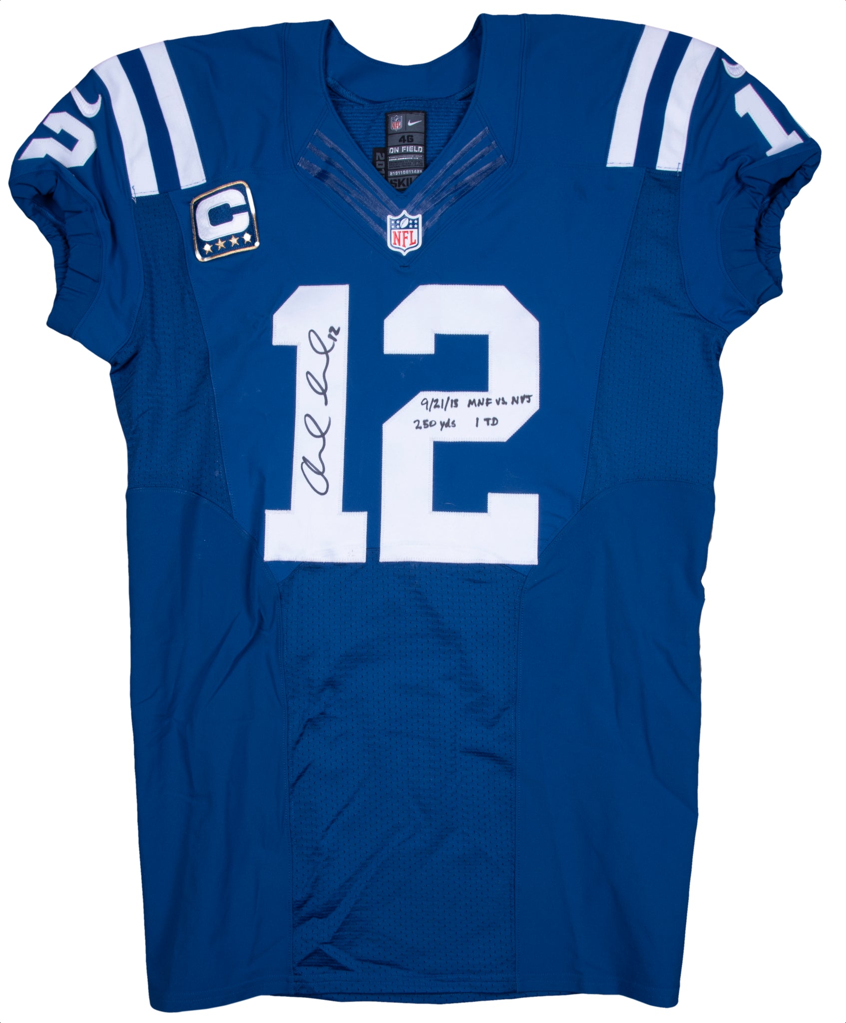 andrew luck jersey with captain patch