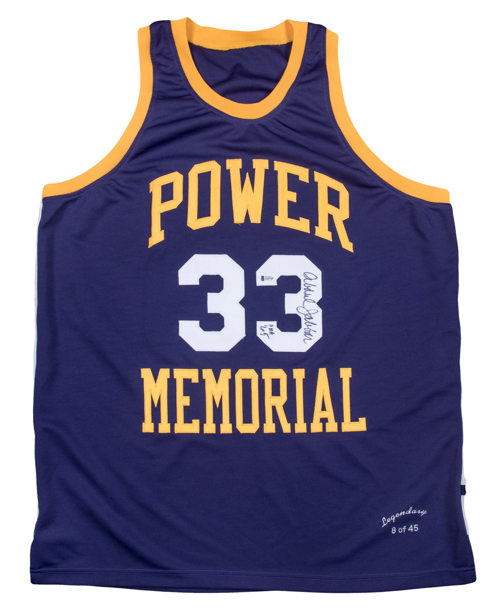 kareem abdul jabbar autographed jersey