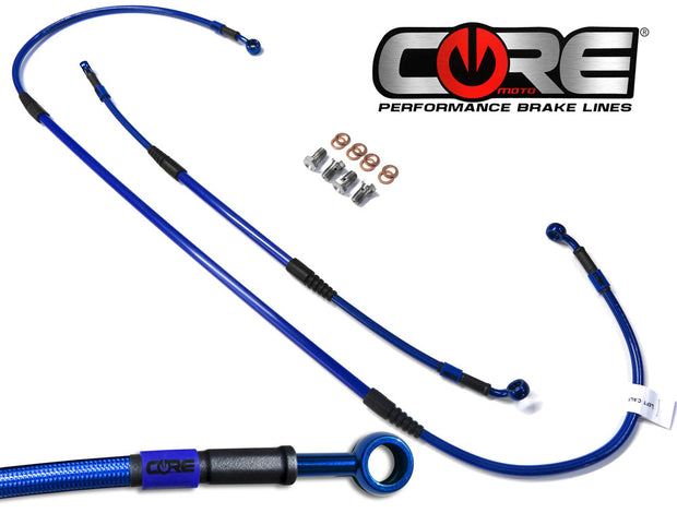 Streamline Steel Braided Front Brake Lines Line Stock Length Blue Raptor  660 700