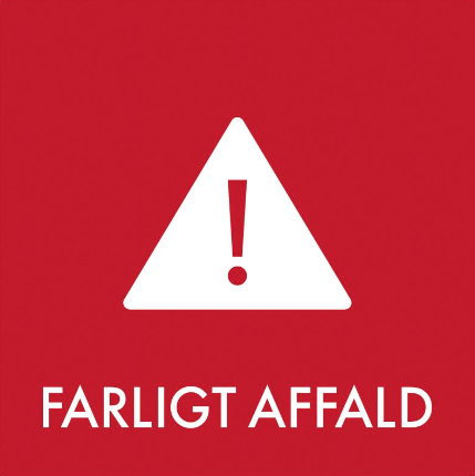 Farligt affald - Klistermærke til affaldssortering