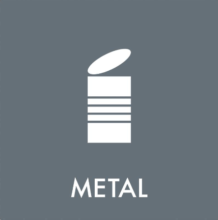 17: Metal - Klistermærke til affaldssortering