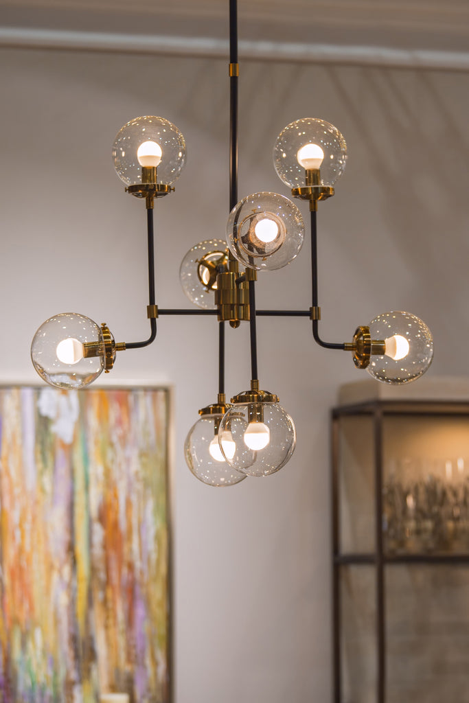 Modern Chandelier with Globe Light Bulbs