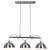 Barrington - Industrial 3-Light Silver Hanging Pendant Light Fixture with Brushed Nickel Featuring Iron Dome Shades