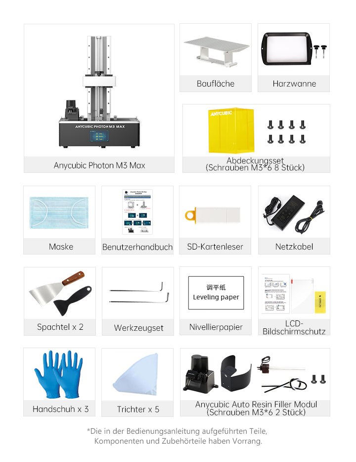 Anycubic Photon M3 Max - In The Box