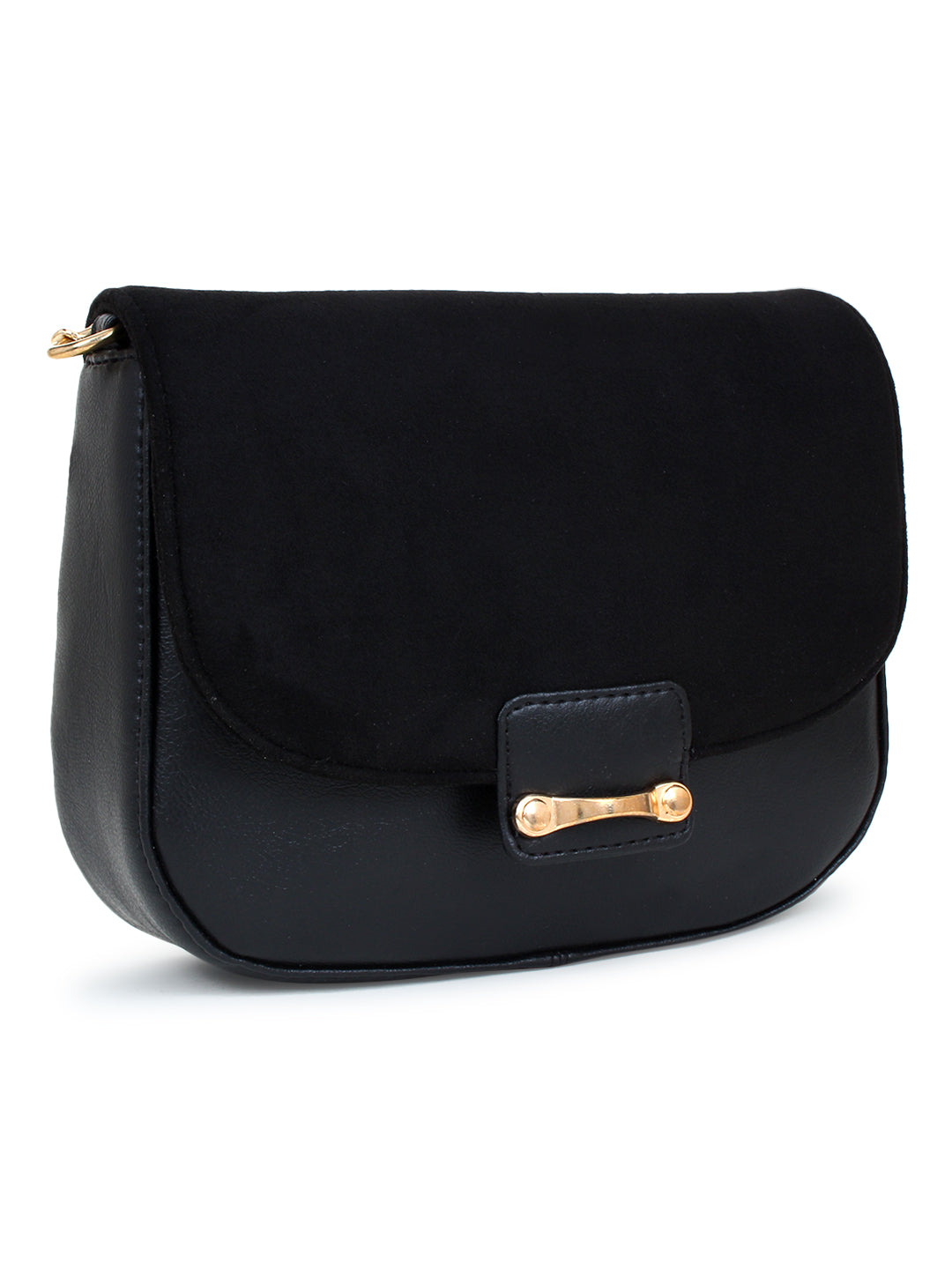 Women's Suede Sling Bag in (Black Color)