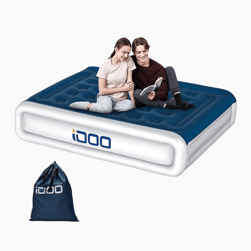 iDOO Cama de Aire cabecera, colchón Inflable de tamaño Doble con Bomba  eléctrica incorporada, Cama Inflable cómoda, colchón de Aire autoinflable  para Invitados : : Hogar y cocina