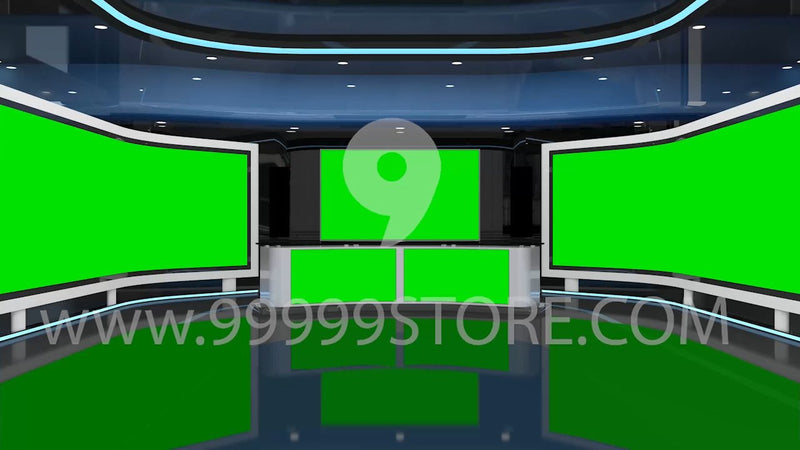 Virtual Studio Sets Virtual Set Green Screen 4K - Talk 23 GREEN SCREEN 99999Store