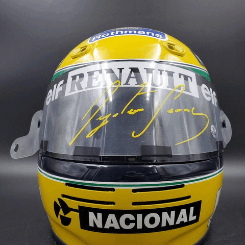 F1 Legend Ayrton Senna Signed Helmets