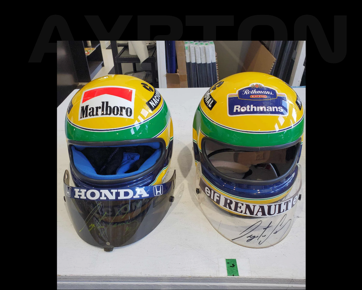 New signed Ayrton Senna Signed Visors