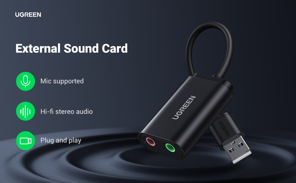 USB Audio Jack Card Adapter – UGREEN