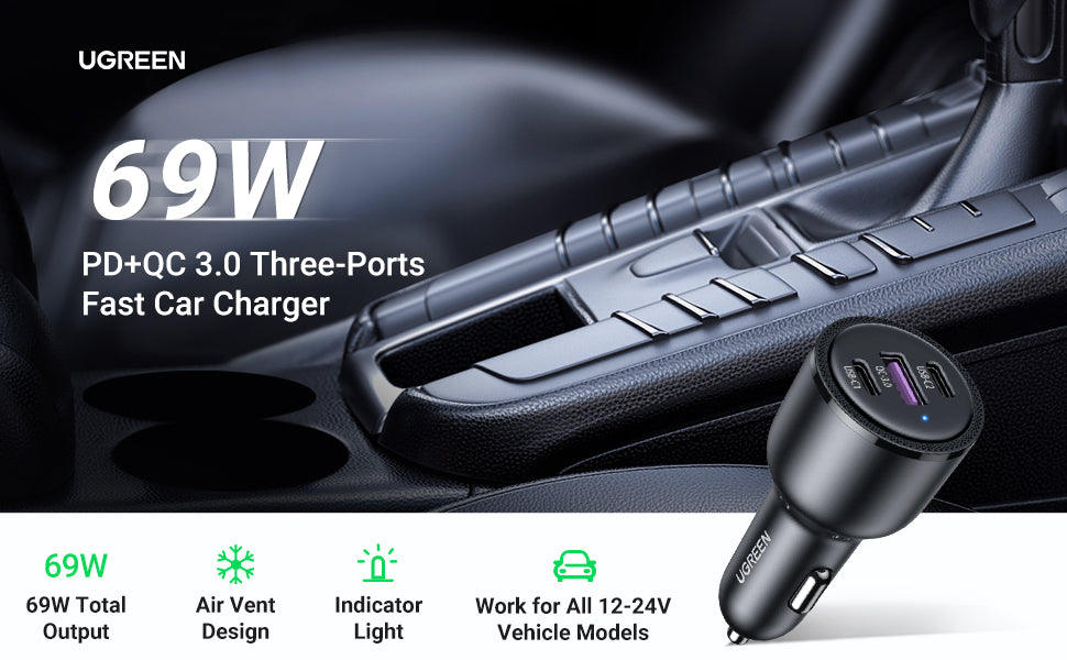 69W USB C Car Charger