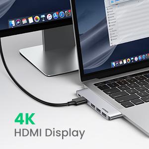 Adaptateur HUB USB-C Green Cell 8en1 Thunderbolt 3 HDMI USB SD microSD pour MacBook  Pro 13'-15' 2016-2019 MacBook Air 2018/2019 - Green Cell