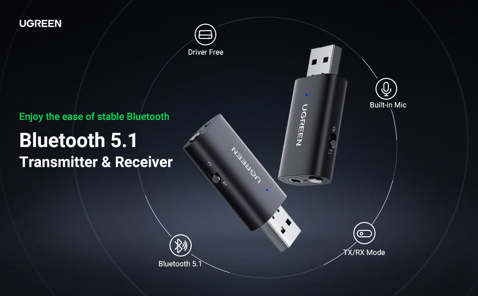 Bluetooth Transmitter Receiver 2-in-1.