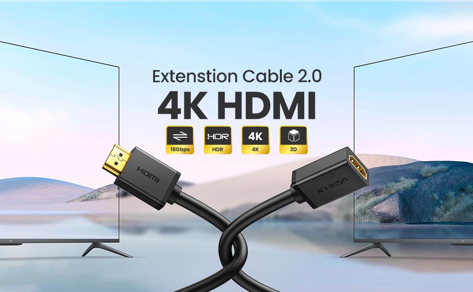 UGREEN Cable HDMI de ángulo recto 4K 90 grados, cable HDMI de alta  velocidad ángulo hacia abajo, cable HDMI 2.0, 4K 60Hz HD 3D 1080P ARC  compatible – Yaxa Colombia