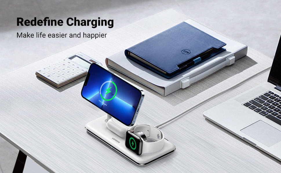 UGREEN Magsafe 25W Wireless Charger 15W 3-in-1 MFi Stand For