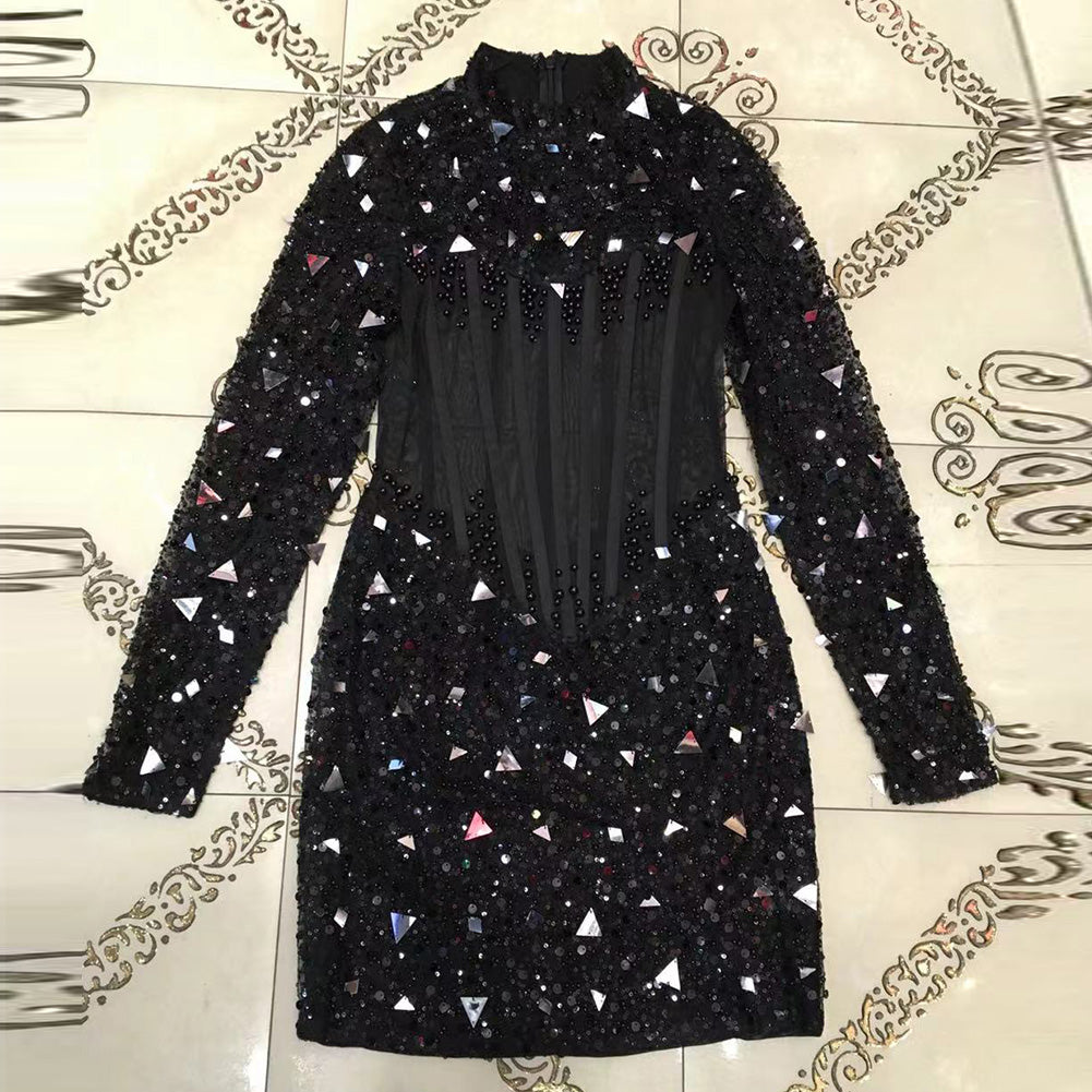 Black Bodycon Dress HT2652 2