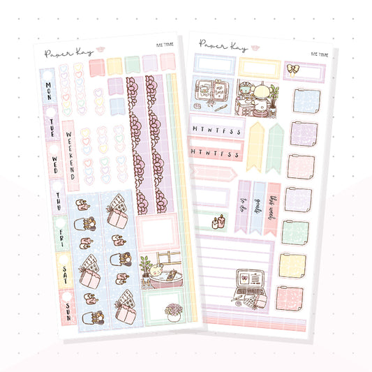 Tea and Biscuit Weekly Vertical Kit - Planner Stickers – Paper Kay
