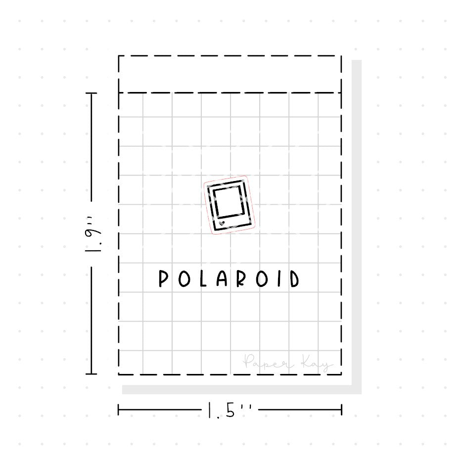 PM175) Polaroid - Tiny Minimal Icon Stickers – Paper Kay