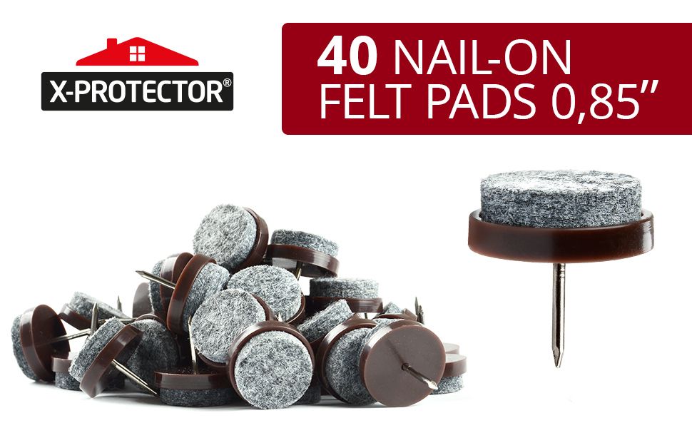 nail-on felt pads