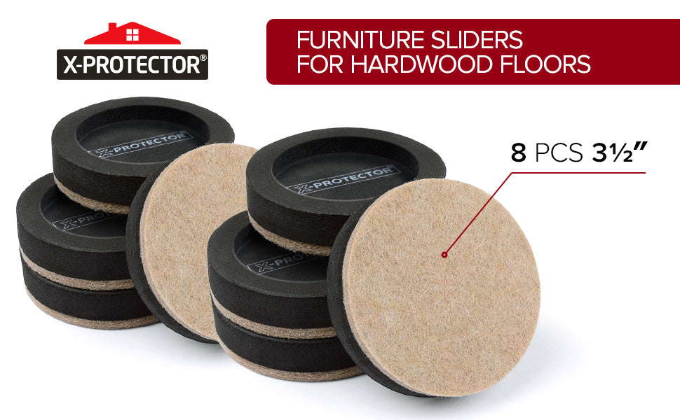 Felt Furniture Sliders for Hardwood Floors