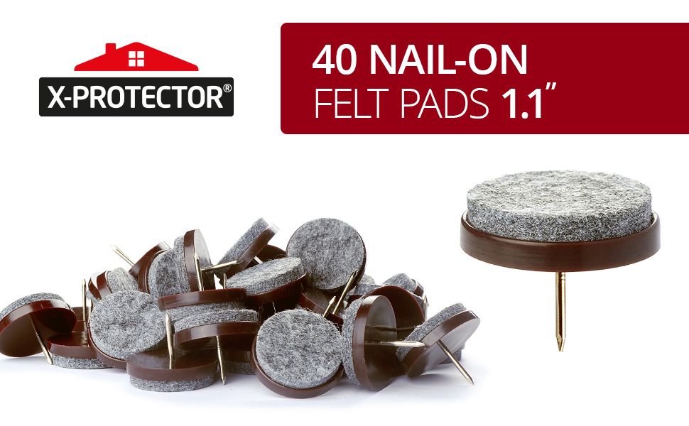 nail on felt furniture pads