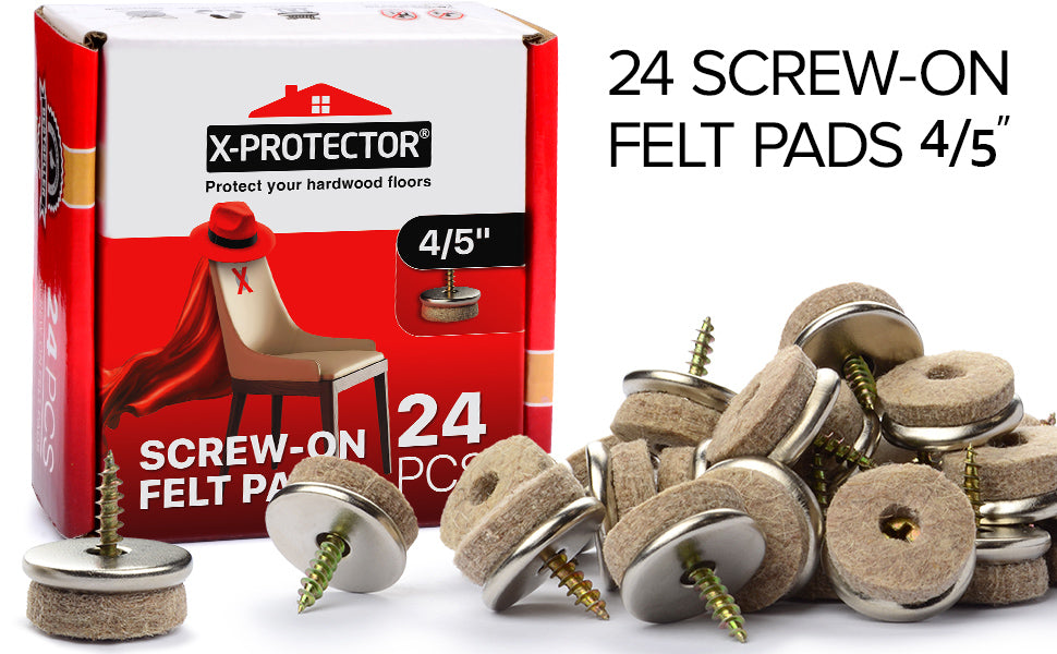 screw on felt pads