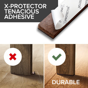 X-Protector Self-Adhesive Non-Slip Rubber Furniture Pads 8 Pcs 1” x 4”