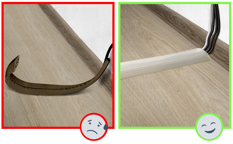 Source Floor cord cover silicone baseboard cord protector for corners  overfloor cord protector on m.