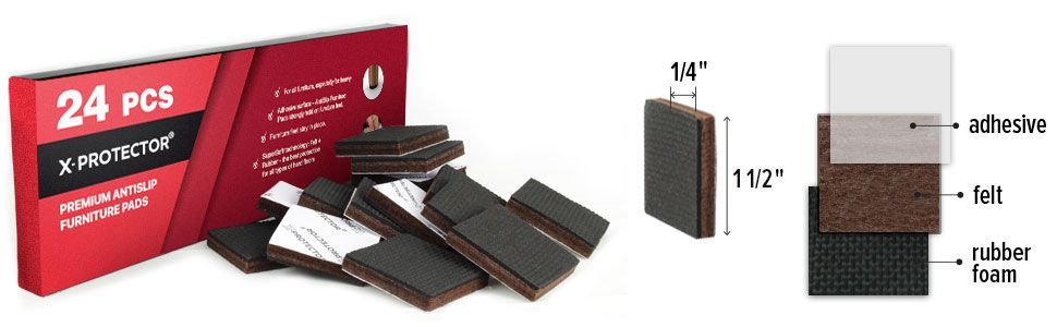 Non Slip Furniture Pads set 24 PCS