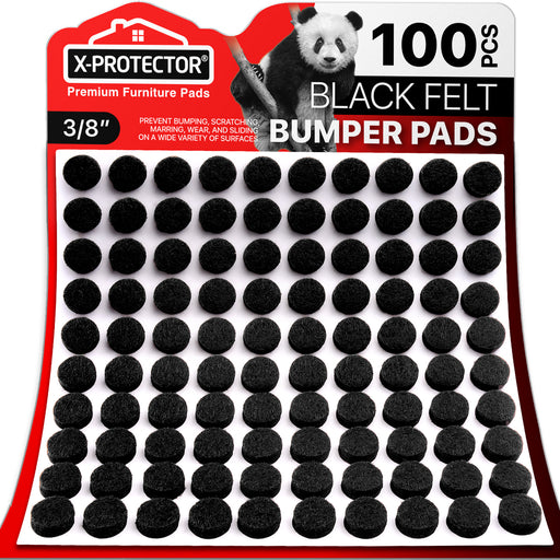 Felt Pads Small Felt Bumpers Dots 3/8 Diameter 100pcs Felt Pads for Cabinets 3/16 Height Self Adhesive Beige