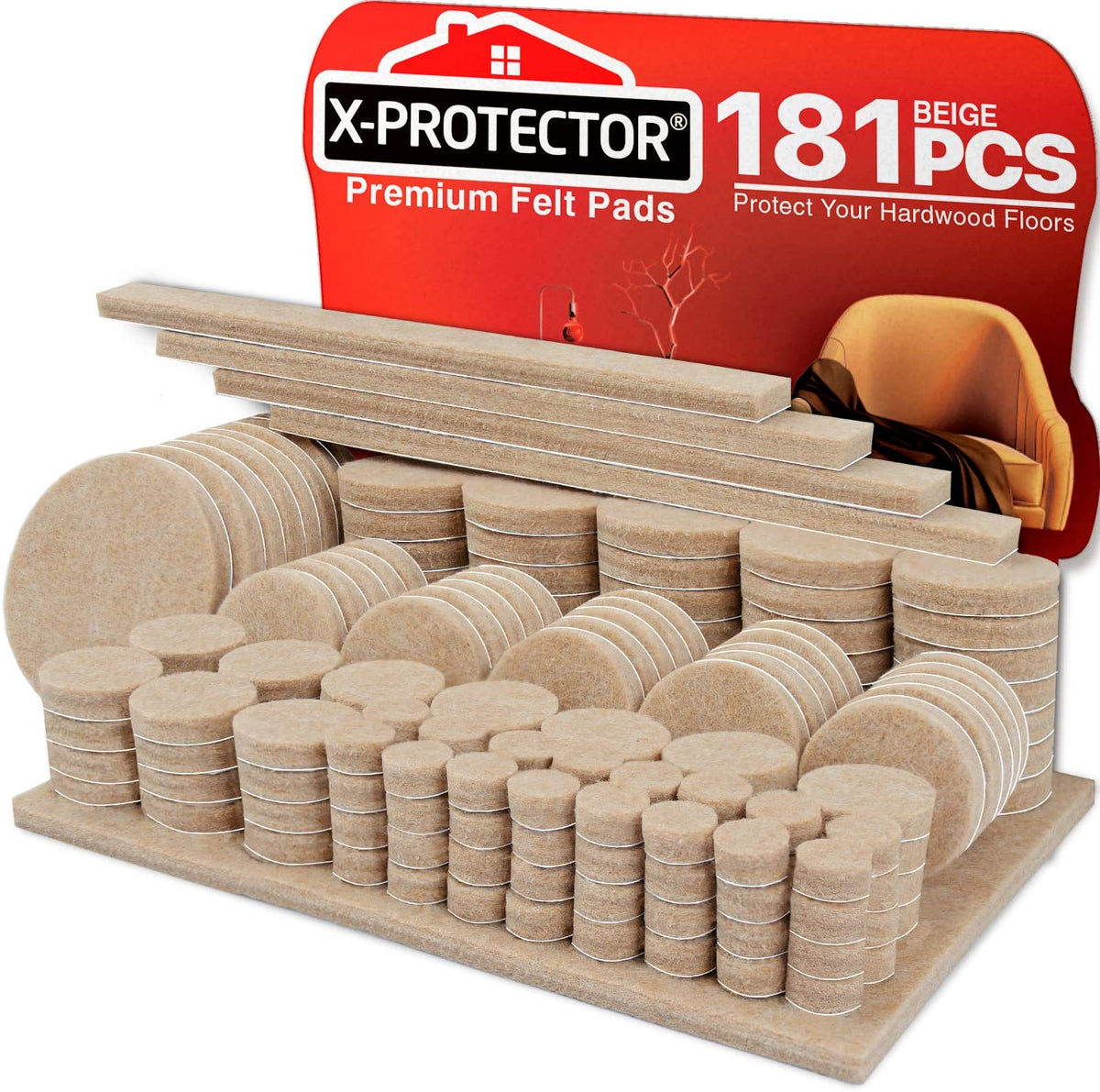 Felt Furniture Pads 181 pcs felt pads XProtector