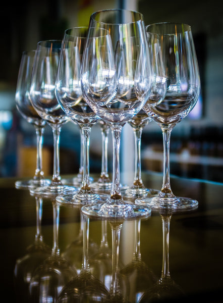 A set of wine glasses