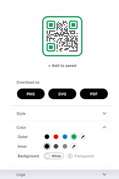 An image of a Popl QR Code complete with customization features