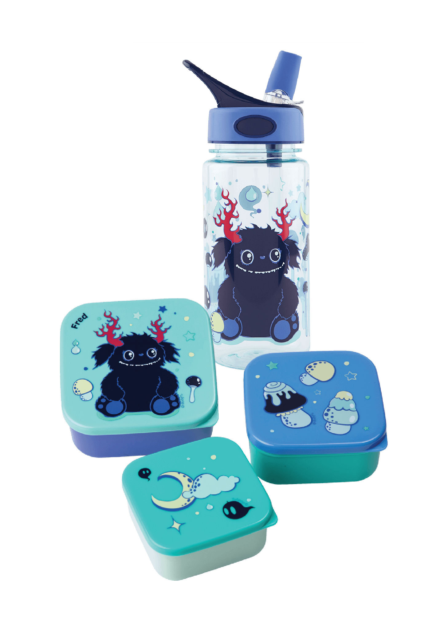 water bottle with lunch box