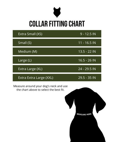 fenrir canine leaders collar sizing chart
