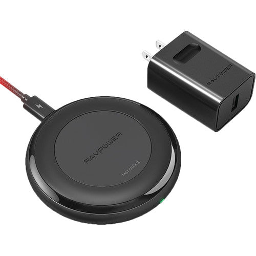 RAVPower Qi Wireless Charger with Quick Charge  AC Adapter