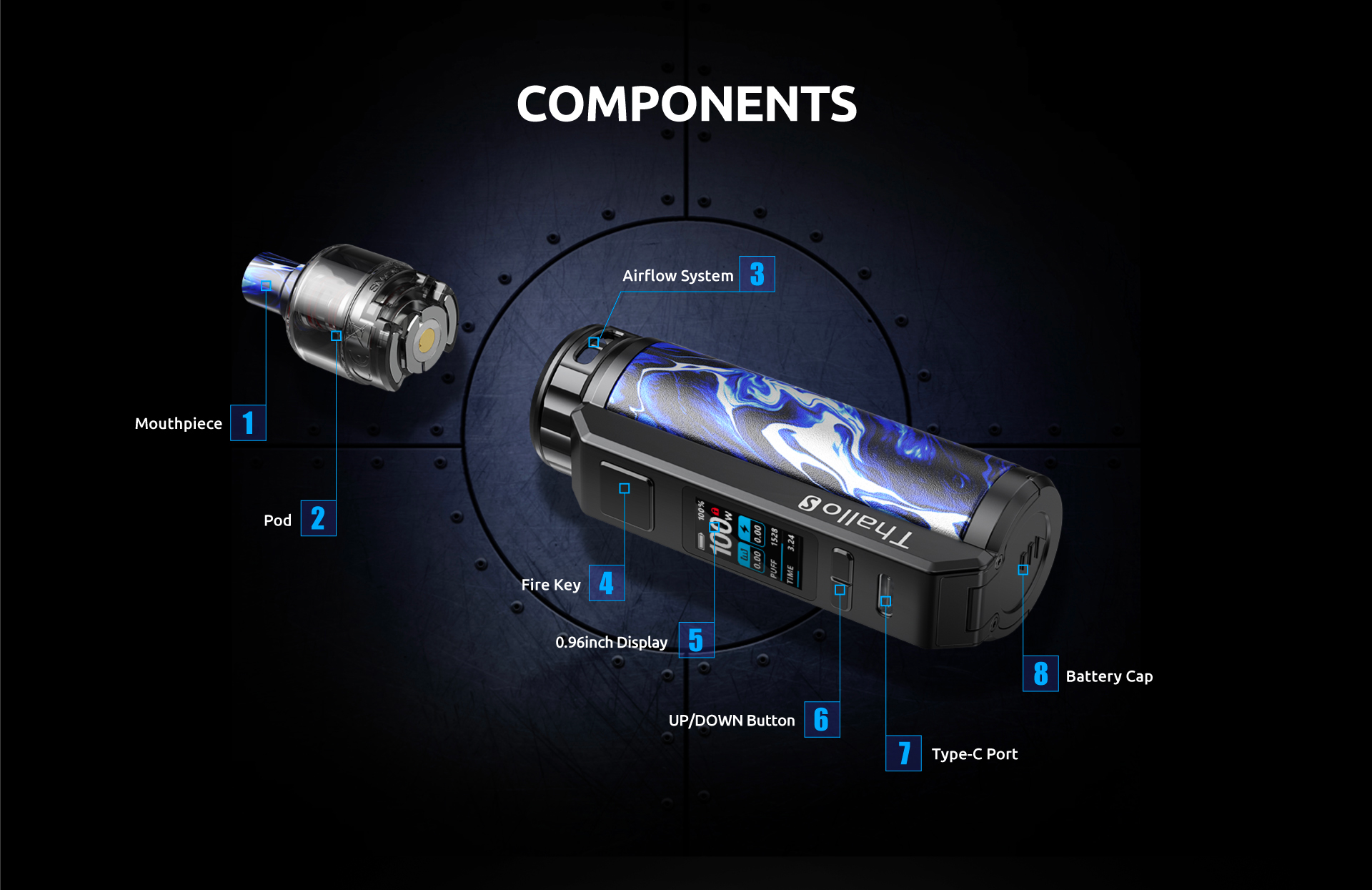Smok Thallo-S 100W Pod Mod Kit