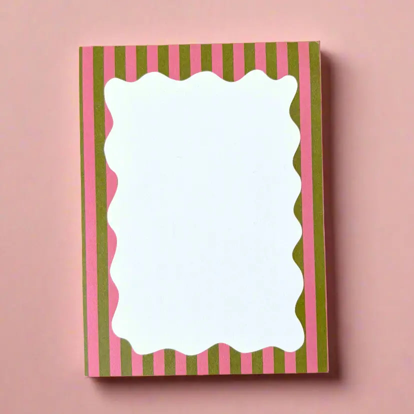 4x5.5in Notepad - Scalloped Stripes