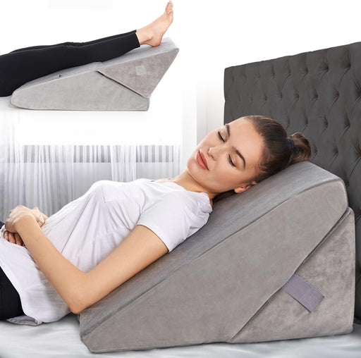 Abco Tech Elevating Leg Rest | Hypoallergenic High-Density Memory Foam  Pillow | Reduce Leg Pain, Hip Pain & Knee Pain, Low Back Pain | Breathable  